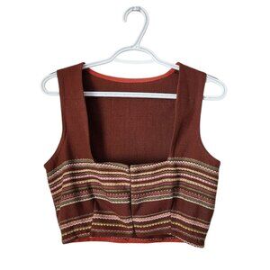 VINTAGE HANDMADE bustier bodice crop top cottagecore renfaire